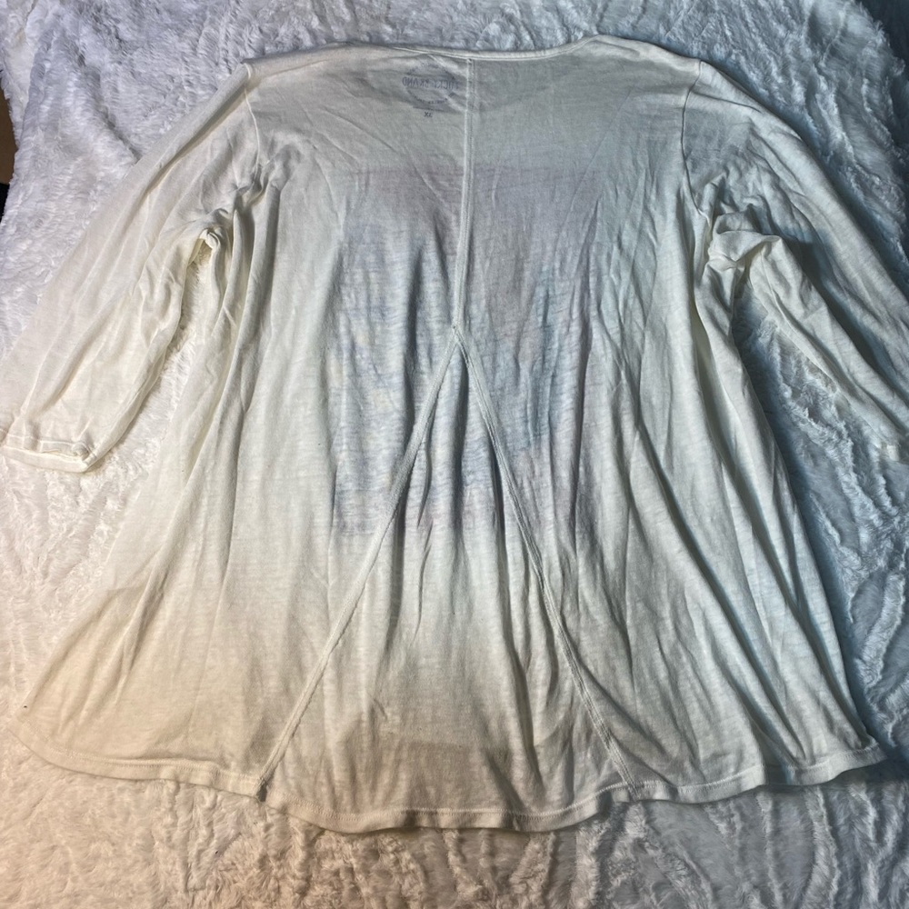 🦚 Lucky Brand Peacock Print Long Sleeve Tunic Top Size 3X - Picture 9 of 11